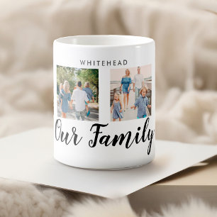 Caneca De Café Mensagem Personalizada de Fotografia da Nossa Fam