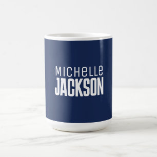 Caneca De Café Mensagem Simples de Moderno Mínimo de Seu Nome