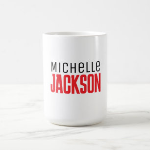 Caneca De Café Mensagem Simples de Moderno Mínimo de Seu Nome