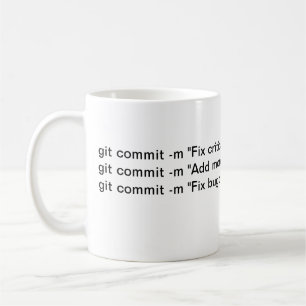 Caneca De Café Mensagens de Confirmação de Git
