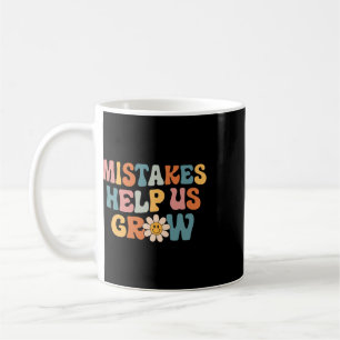 Caneca De Café Mentalidade de Crescimento Positivo Daisy Retro Ca
