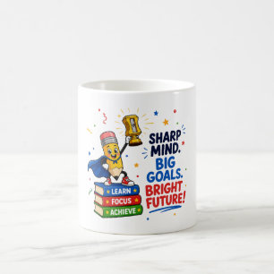 Caneca De Café Mente Afiada Grandes Metas Futuro Brilhante Gradua