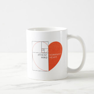Caneca De Café Mente ateu, coração do humanista