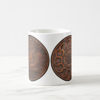 Caneca De Café Mente do centavo de Fugio suas parte dianteira e