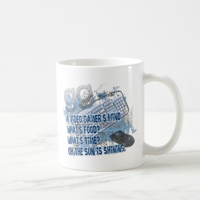Caneca De Café Mente video dos Gamers - GG - teclado - rato (Direita)