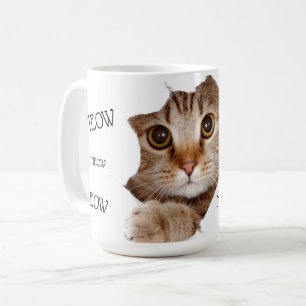 Caneca De Café Meow Cheira Nip Engraçado Foto De Gato