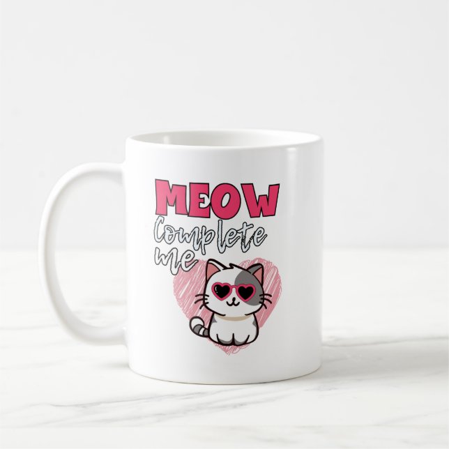 Caneca De Café “Meow Complete Me” (Esquerda)