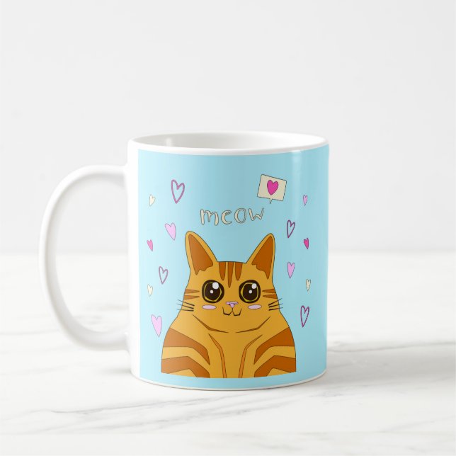 Caneca De Café Meow Gatinho, Cat Lover (Esquerda)