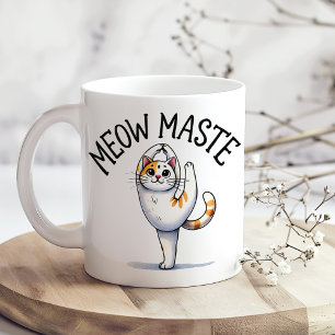 Caneca De Café "Meow Maste" Engraçado do Gato Lover