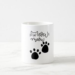 Caneca De Café MEOW MEOW CAT LOVERS DESIGN #CatLady #FelineFashio