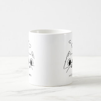 Caneca De Café MEOW Para Gatos Amantes Engraçados