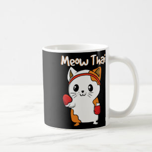 Caneca De Café Meow Thai Martial Arts Cat Jiu-jitsu Karate Fighte