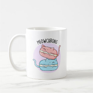 Caneca De Café Meowcarons Funny Macaron Pun