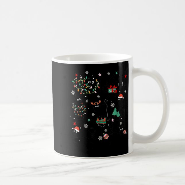 Caneca De Café Meowy Catmas Cat Christmas Cute Kitten Cats Santa  (Direita)