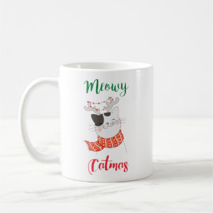 Caneca De Café Meowy Catmas, Cat Feliz Natal