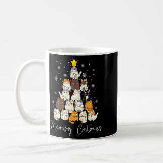 Caneca De Café Meowy Catmas Luz Papai Noel Natal Engraçado Amante