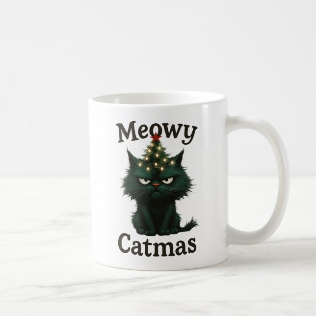 Caneca De Café Meowy Catmas Moody cat (Direita)