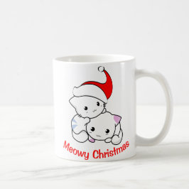 Caneca De Café Meowy Christmas