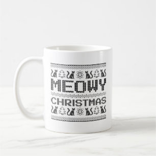 Caneca De Café Meowy Christmas