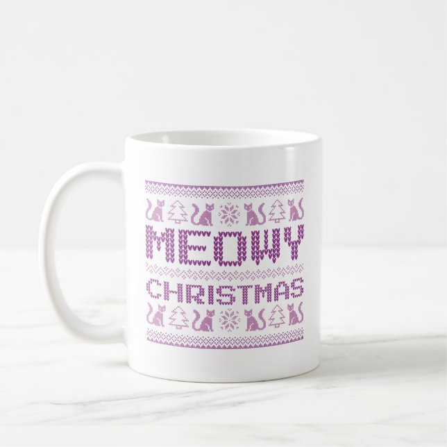 Caneca De Café Meowy Christmas (Esquerda)