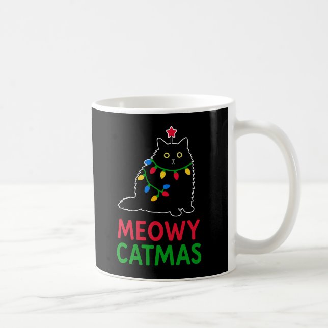 Caneca De Café Meowy Natal Felino (Direita)