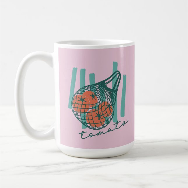 Caneca De Café Mercado de Agricultores Tomates Caprichosos Itália (Esquerda)