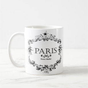 Caneca De Café Mercado de flores de Paris