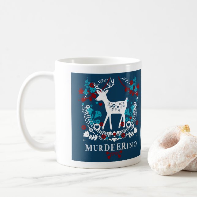 Caneca De Café MerDEERino: Murderino + Cervos (Com Donut)