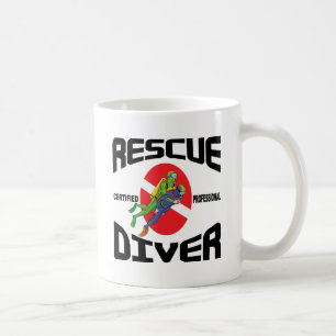 Caneca De Café Mergulhador do salvamento
