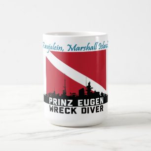 Caneca De Café Mergulhador Kwajalein Marshall Islands da