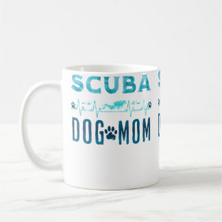 Caneca De Café Mergulhador Oceânico Mãe de Cachorro Puppy Mergulh