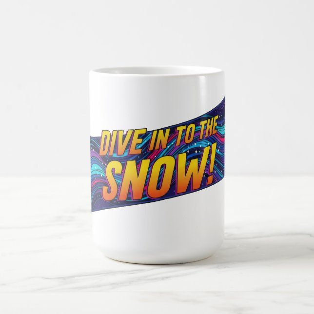 Caneca De Café Mergulhe no Snowboard (Centro)