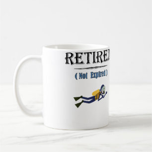 Caneca De Café Mergulho de Escafandro Aposentado Não Expirado