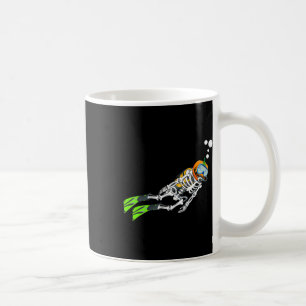 Caneca De Café Mergulho de Skeleton Scu Diver de Abóbora de Hallo