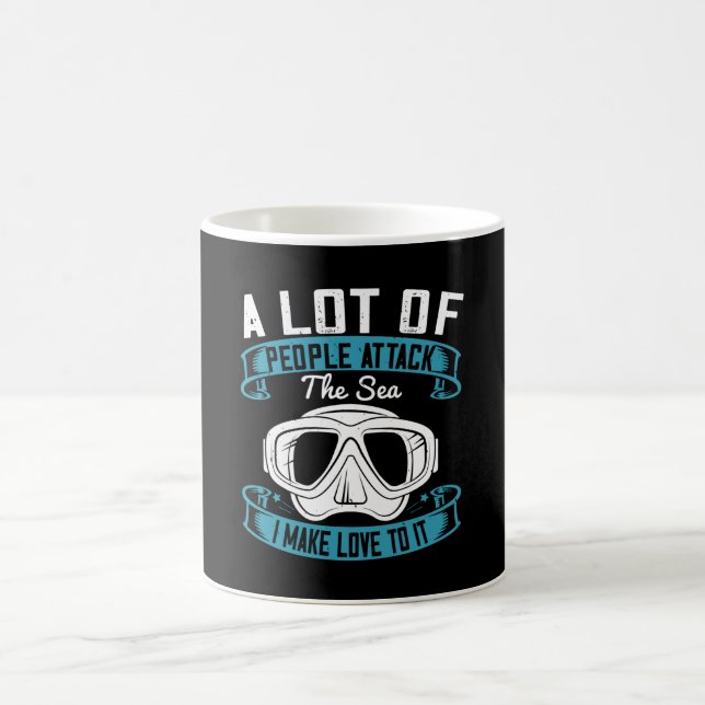 Caneca De Café Mergulho - Eu Faço Amor Com o Mar (Centro)