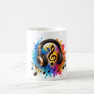 Caneca De Café Mergulho Musical Colorido
