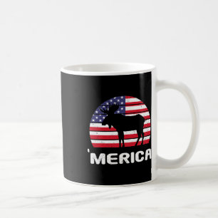 Caneca De Café Merica Moose American Flag Usa Patriótica Independ