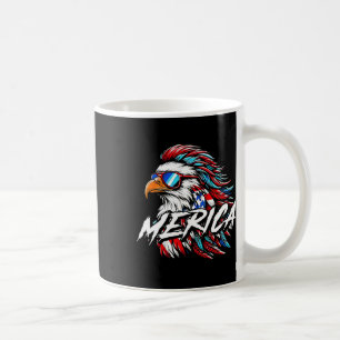 Caneca De Café Merica Mullet Eagle Funny 4 De Julho