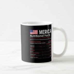 Caneca De Café Merica Nutrition Fact Engraçado América 4 De Julho