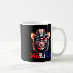 Caneca De Café Merica Rat Patriótico 4 de julho Crianças Engraçad