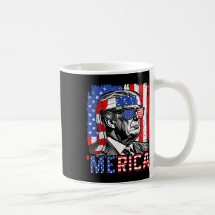 Caneca De Café Merica Trump Feliz 4 De Julho Bandeira Americana E