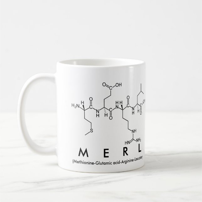 Caneca De Café Merl peptide nome mug (Esquerda)