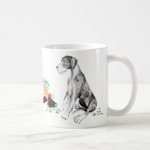 Caneca De Café MerleB UC do Grande Dane Naughty Pup