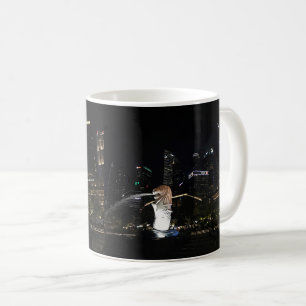 Caneca De Café Merlion & Singapore Skyline #1 Mug