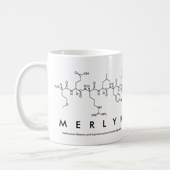 Caneca De Café Merlyn Peptide name mug (Esquerda)