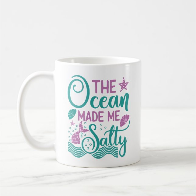 Caneca De Café Mermaid Café Mug | Sereia Mug | Presente de Verão  (Esquerda)