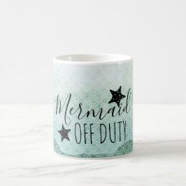 Caneca de Café Mermaid Off Duty Verde Aquarela