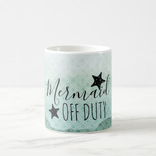 Caneca de Café Mermaid Off Duty Verde Aquarela