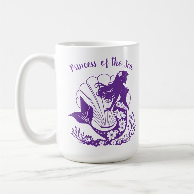 Caneca De Café Mermaid-Princesa do Mar Havaiana (Esquerda)