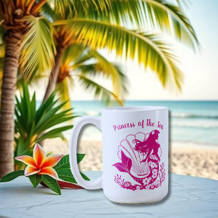 Caneca De Café Mermaid-Princesa do Mar Havaiana